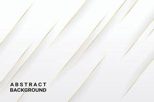 Abstract white and gray color background with diagonal gold line vector