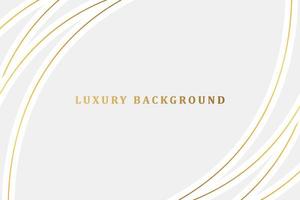Abstract gold wavy lines on white background vector