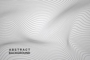 Abstract grey white waves and lines pattern vector