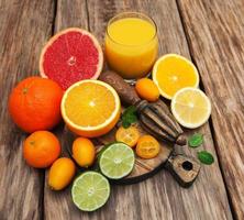 Fresh citrus fruits photo