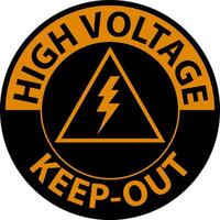 Warning High Voltage Keep Out Sign On White Background vector