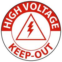 Danger High Voltage Keep Out Sign On White Background vector