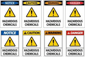 Hazardous Chemicals Sign On White Background vector