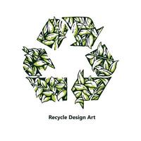recycle art design for logo vector