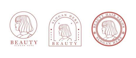 feminine beauty logo vector