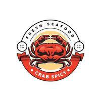 seafood logo template vector