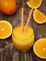 Glass of orange juice photo