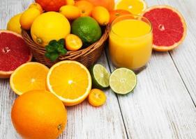 Fresh citrus fruits photo