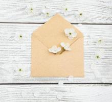 flowers and envelope photo
