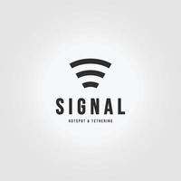 señal minimalista hotspot logo icono ilustración diseño vintage concepto vector