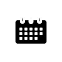 Calendar, Schedule, Date Solid Icon Vector Illustration Logo Template. Suitable For Many Purposes.