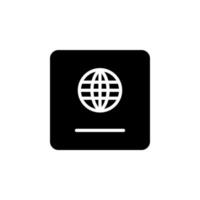 pasaporte, viaje, plantilla de logotipo de ilustración de vector de icono sólido de negocio. adecuado para muchos propósitos.