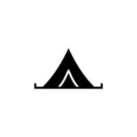 Camp, Tent, Camping, Travel Solid Icon Vector Illustration Logo Template. Suitable For Many Purposes.