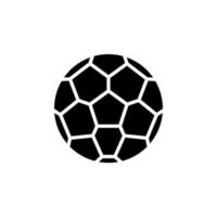 deporte, pelota, juego icono sólido vector ilustración logotipo plantilla. adecuado para muchos propósitos.