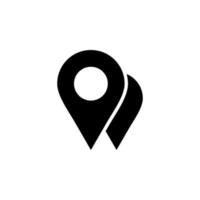 Gps, Map, Navigation, Direction Solid Icon Vector Illustration Logo Template. Suitable For Many Purposes.