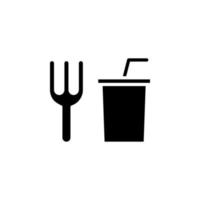 restaurante, comida, cocina icono sólido vector ilustración logotipo plantilla. adecuado para muchos propósitos.