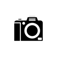 cámara, fotografía, digital, foto sólida icono vector ilustración logotipo plantilla. adecuado para muchos propósitos.