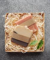 Handmade soap bars photo