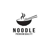 Noodle Logo Vector Illustration Design Vintage Icon Template