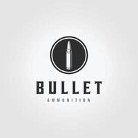 Simple Label Bullet Logo Vintage Vector Illustration Design