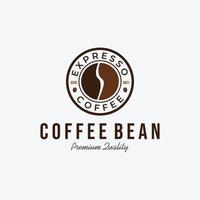 emblema café espresso logo vector diseño vintage ilustración icono