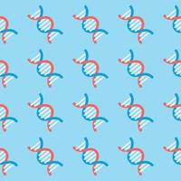 Gene vector biology trend symbol for website design, web. Vector illustration of dna pattern on blue background.