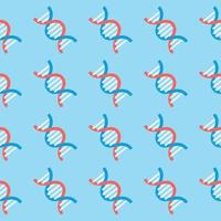 Gene vector biology trend symbol for website design, web. Vector illustration of dna pattern on blue background.