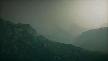 morning fog in mountain of Afghanistan video