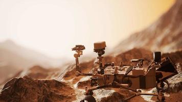 nyfikenhet mars rover utforska ytan av röd planet video