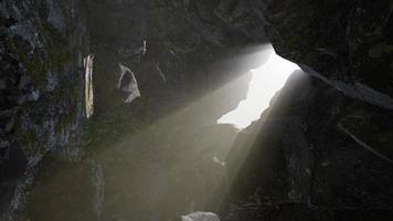 Sun Light inside Mysterious Cave video