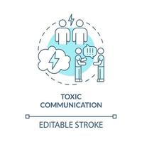 Hostile communication concept icon. Negative emotions expression. Aggressive partner. Constant accusing abstract idea thin line illustration. Vector isolated outline color drawing. Editable stroke