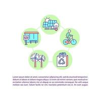 Practices for tackling pollution concept line icons with text. PPT page vector template with copy space. Brochure, magazine, newsletter design element. Public health linear illustrations on white