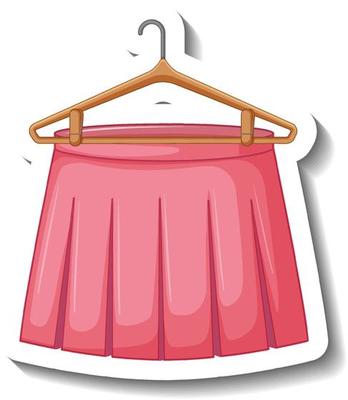 Pink pleated skirt with coathanger