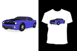 diseño de camiseta con ilustración de abejorro de chevrolet vector