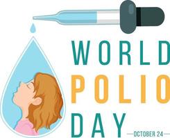 World polio day october 24 typography design vector