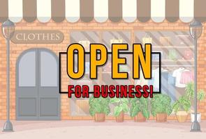 Open for business typography design vector