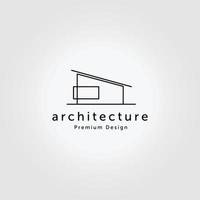 Minimalist House Logo Home Line Art Vector Illustration Design