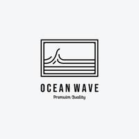 Emblem of Ocean Wave Logo Vector, Illustration Design of Minimalist Water Concept vector