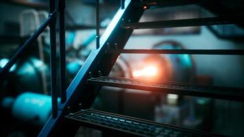 futuristische cyberpunk-centrale thermonucleaire of kernreactor video