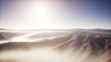 mountain landscape with deep fog at morning video