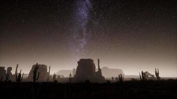 Hyperlapse in Death Valley National Park Desert Moonlit Under Galaxy Stars video