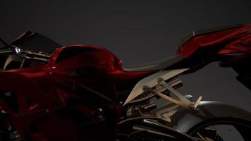 moto sport bike en estudio oscuro con luces brillantes video