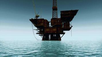 Oil and gas offshore wellhead platform video