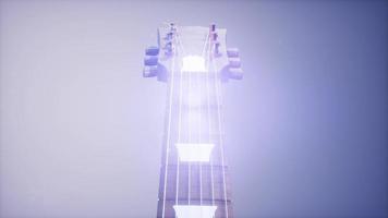 guitarra elétrica em fundo azul video