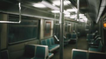 subway car in USA empty because of the coronavirus covid-19 epidemic video