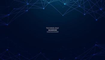 Blue technology background images related to the network. Communication Geometrics vector