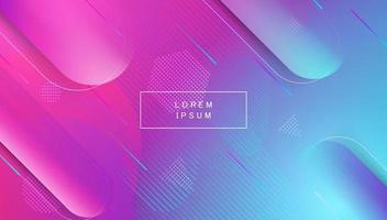 Colorful landing page abstract geometric shape and dynamic background on gradient colour. vector