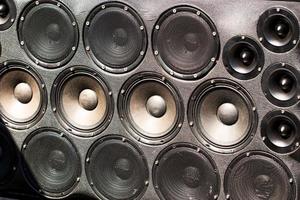 Audio speakers in the car door photo