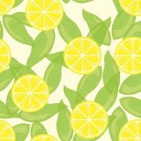 Seamless pattern with hand drawn lemons. vector