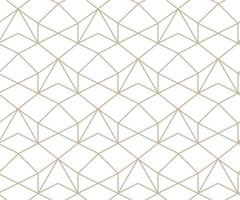 Modern vector seamless illustration. Linear gold pattern on a white background. Ornamental pattern for leaflets, printing, wallpaper, backgrounds
